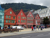 Reconstructed warehouses on the Bergen Hanseatic Wharf.  Bergen was one of the major foreign trading posts in the Hanseatic League.