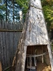 A smoke house at the replica Wendat (Huron) village. 