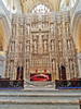 The High Altar of Winchester Cathedral features an ornate 15th-century stone screen. 