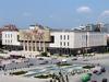 "The Albanians," a colorful mosaic on the facade of the National Historical Museum in Tirana, depicts the evolution of Albanian history from ancient Illyrians to 20th-century partisans.