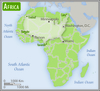 Africa-US area comparison map 