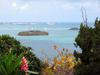 The view east toward King's Wharf from Gibbs Hill with sailboats and cruise ship in the distance.
