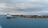 Cruise ship at King's Wharf on North Ireland Island near the Royal Navy Dockyard. 
