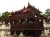 The Shwenandaw Kyaung Temple was originally part of the royal palace in Amarapura but was moved to nearby Mandalay where is remains today.  King Mindo died in the building in 1878 and it was later converted into a monastery dedicated to his memory. The building is made of teak and has intricate wood carvings located throughout the structure.