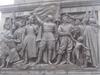 A panel on the World War II Monument in Minsk's Victory Square. An eternal flame burns at the base of the memorial that was constructed in 1954 to commemorate the country's war dead. 