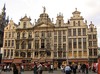 Six guild houses on the northeast side of the Grand Place/Grote Markt in Brussels. From right to left they are: Le Cerf, Joseph et Anne, L'Ange, La Chaloupe d'Or, Le Pigeon, and Le Marchand d'Or. 