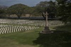 Another view of the Bomana War Cemetery near Port Moresby. The cemetery contains the graves of over 3,800 Allied service members - Australian and Papuan - who successfully fought to prevent the Japanese Empire from taking Papua New Guinea in World War II. Photo courtesy of the US Marine Corps/ Cpl. William Hester.