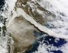 A NASA image taken on the morning of 6 June 2011 shows a large ash plume emanating from Chile's Puyehue-Cordon Caulle volcano. Reaching an altitude of approximately 12,000 - 15,000 m (40,000 - 45,000 ft), the ash cloud drifted north along the Andes. A shift in the prevailing winds then caused the prominent kink visible in the plume. The last major eruption in the Cordon Caulle rift zone occurred in 1960. 
Image courtesy of NASA.