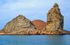 Another view of distinctive Pinnacle Rock on Bartholomew Island. 