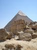 Temple ruins before the Pyramid of Khafre.