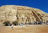 The temples at Abu Simbel were moved to higher ground in the 1960s to save them from the flooding caused by the completion of the Aswan Dam. The carvings on the Great Temple shown here (completed about 1265 B.C.) dwarf mere humans.