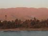 Views along the Nile River at sunset south of Luxor.