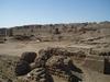 Remains of storerooms and housing at the Temple of Hathor at Dendera.  Temples were constructed of stone.  Living quarters, including palaces, were built of mud brick.