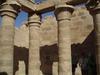 Hypostyle hall of the Temple of Meharakka at Wadi el Seboua dedicated to the gods Isis (Hathor) and Serapis. It is the only temple to have a winding staircase. 