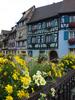 Colorful houses along a canal in Colmar, an Alsatian town with the sobriquet of "Little Venice."