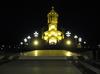 The Sameba (Holy Trinity) Cathedral  in Tbilisi, is the main Georgian Orthodox Christian cathedral. It was built between 1995 and 2004 as a symbol of Georgian national and spiritual revival. The cathedral, located on the left bank of the Mtkvari River in Old Tbilisi, is cruciform and contains nine chapels. The Sameba complex also includes various other religious buildings. 