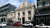 Buildings in Cape Town with ornate facades. 