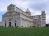 The Duomo (Cathedral) and Campanile (Leaning Bell Tower) in the Cathedral Plaza in Pisa. Because of a poorly laid foundation, the leaning began almost as soon as the start of the tower's construction in 1173.