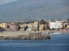 Closer view of the city of Naxos in Sicily on the slopes of Mount Etna.
