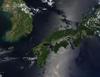 Satellite image shows North and South Korea (upper left) as well as the Japanese island of Shikoku, nestled between Kyushu to the southwest and Honshu to the north. Photo courtesy of NASA. 