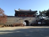 Gwongeumseong Fortress is the site of a castle ruins located on Seoraksan Mountain; it is also known as Onggeumsan Mountain Castle or Toto Castle. Located on the steep Dolsan Mountain of the Seoraksan Sogongwon area, it is believed to have been built in the 13th century. This view shows the impressive fortress gateway.