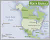 North America - US area comparison map