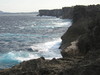 A rugged section of the Okinawa coastline. 