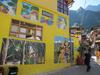 Murals reflecting an area's history or other subjects of interest to the locals are a common sight in Peru. This mural is in Aguas Calientes. 