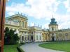 View of the corps de logis (large central block) of Wilanow Palace in Warsaw. 