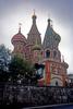 The Cathedral of Saint Basil the Blessed in Moscow is more formally known as the Cathedral of Intercession of Theotokas on the Moat. This Russian Orthodox church, located in Red Square, was erected in 1555-61 to commemorate the capture of Kazan and Astrakhan; it is located in the exact geometric center of the city. Since 1928 it has operated as a division of the State Historical Museum. The church was totally secularized in 1929; it is part of the Moscow Kremlin and Red Square UNESCO World Heritage site.