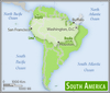 South America-US area comparison map 