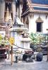 Buddhist offerings at Wat Phra Kaew (Temple of the Emerald Buddha) in Bangkok. 
