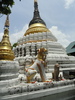A view of the stupa at Wat (Temple) Muen Larn in Chiang Mai city.