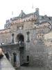 A view of the entranceway to Edinburgh Castle. The doorway is flanked by bronze statues of two of Scotland's greatest heroes, Robert the Bruce on the left and William Wallace (a.k.a. Braveheart) on the right. They were added in 1929 on the 600th anniversary of Bruce's death.