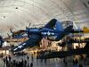 Interior view of the Udvar-Hazy Center near Washington Dulles International Airport, located in Northern Virginia. The enormous structure is part of the Smithsonian Institution's National Air and Space Museum.
