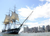 The USS Constitution under sail in Boston Harbor. Photo courtesy of the US Navy/MC3 Victoria Kinney.