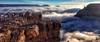 Natural fog sometimes fills the canyon, during temperature inversions.  Image courtesy of the US National Park Service/Erin Whittaker.