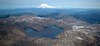 Mount Rainier in the state of Washington as seen from the crater rim of Mount St. Helens, overlooking Spirit Lake. Photo courtesy of the USGS.