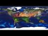 High-resolution global atmospheric modeling run on the Discover supercomputer at the NASA Center for Climate Simulation at Goddard Space Flight Center, Greenbelt, Md., provides a unique tool to study the role of weather in Earth's climate system. The Goddard Earth Observing System Model, Version 5 (GEOS-5) is capable of simulating worldwide weather at resolutions of 10 to 3.5 km (6 to 2 mi). This portrait of global aerosols was produced by a GEOS-5 simulation at a 10-km resolution. Dust (red) is lifted from the surface, sea salt (blue) swirls inside cyclones, smoke (green) rises from fires, and sulfate particles (white) stream from volcanoes and fossil fuel emissions. Image courtesy of NASA.

