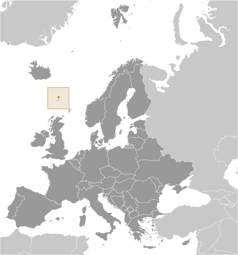 Faroe Islands Locator Map