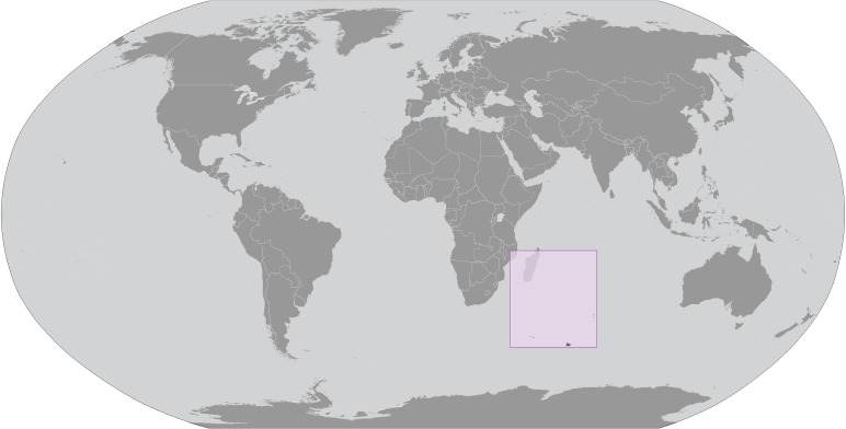 French Southern and Antarctic Lands Locator Map